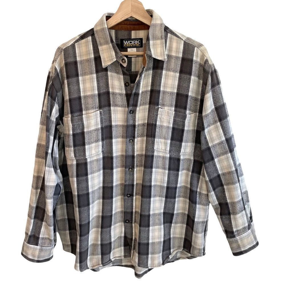 Work Centre Plaid Shacket 100% Thick Cotton